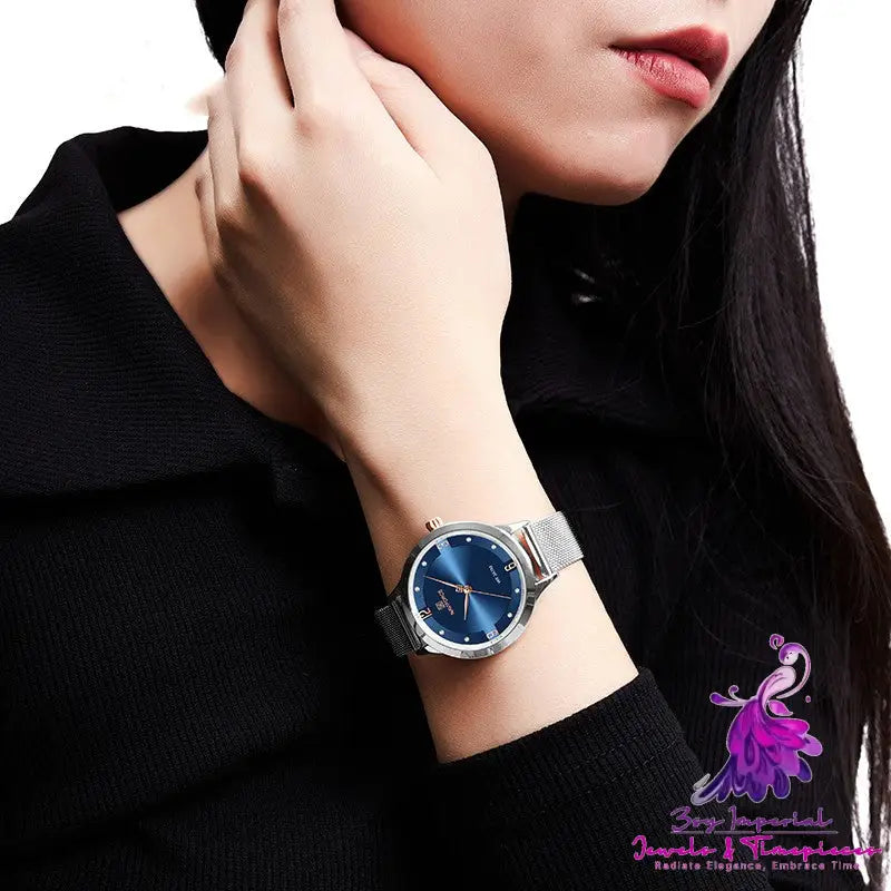 Electronic Mesh Waterproof Quartz Watch