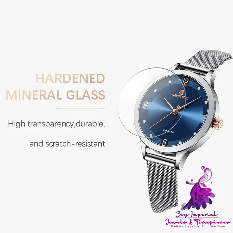 Electronic Mesh Waterproof Quartz Watch