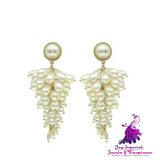 Elegant Imitation Pearl Tassel Earrings