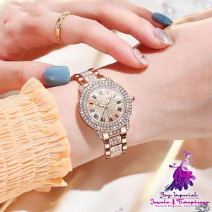 Elegant Sparkling Diamond Quartz Watch