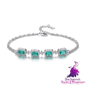 Fashion Emerald Sterling Silver Bracelet