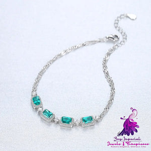 Fashion Emerald Sterling Silver Bracelet