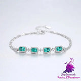 Fashion Emerald Sterling Silver Bracelet