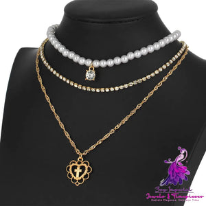 Love Pearl Drops Necklace