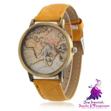 Lychee Leather Map Wind Watch