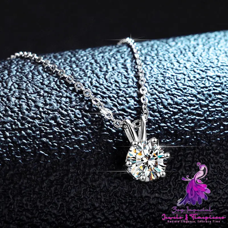 Silver Moissanite Necklace