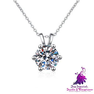 Silver Moissanite Necklace