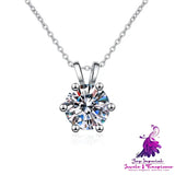 Silver Moissanite Necklace