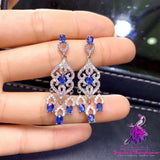 Natural Sapphire S925 Silver Earrings