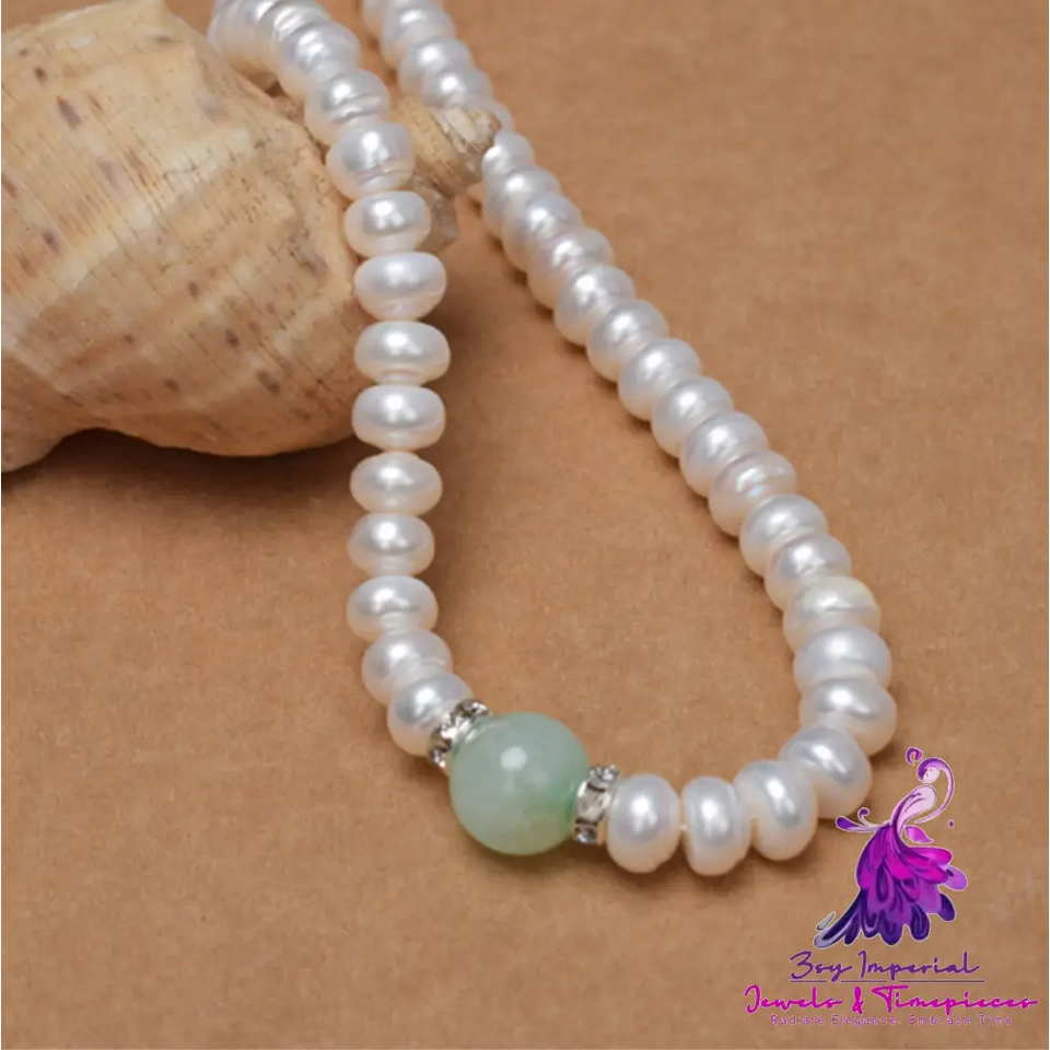 Plump White Natural Pearl Necklace