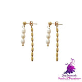 Vintage Elegant Temperament Pearl Earrings