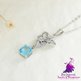 Swiss Blue Topaz Pendant Necklace