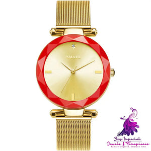 Elegant Quartz Mesh Strap Watch for Ladies