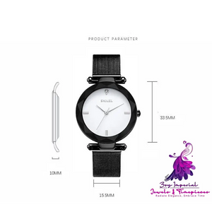 Elegant Quartz Mesh Strap Watch for Ladies