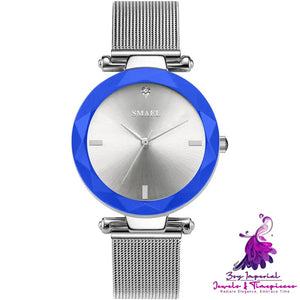 Elegant Quartz Mesh Strap Watch for Ladies