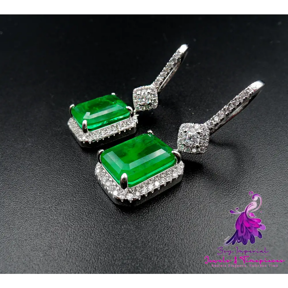 Retro Emerald Earrings