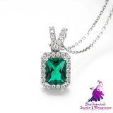 Women’s Emerald Clavicle Necklace