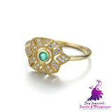 Vintage Emerald Zircon Ring