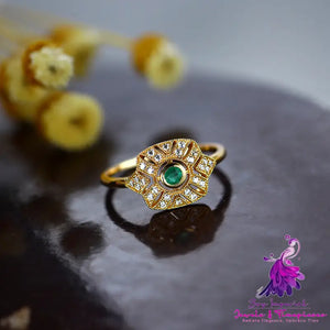 Vintage Emerald Zircon Ring