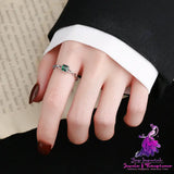 Emerald Zircon Sterling Silver Ring