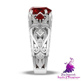 Princess Heart-shaped Ruby Ring