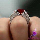 Princess Heart-shaped Ruby Ring