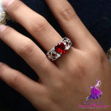 Princess Heart-shaped Ruby Ring