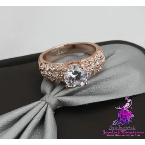 High-Grade Rose Gold Engagement Ring