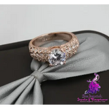 High-Grade Rose Gold Engagement Ring