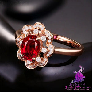 Hot Silver Ruby Engagement Ring