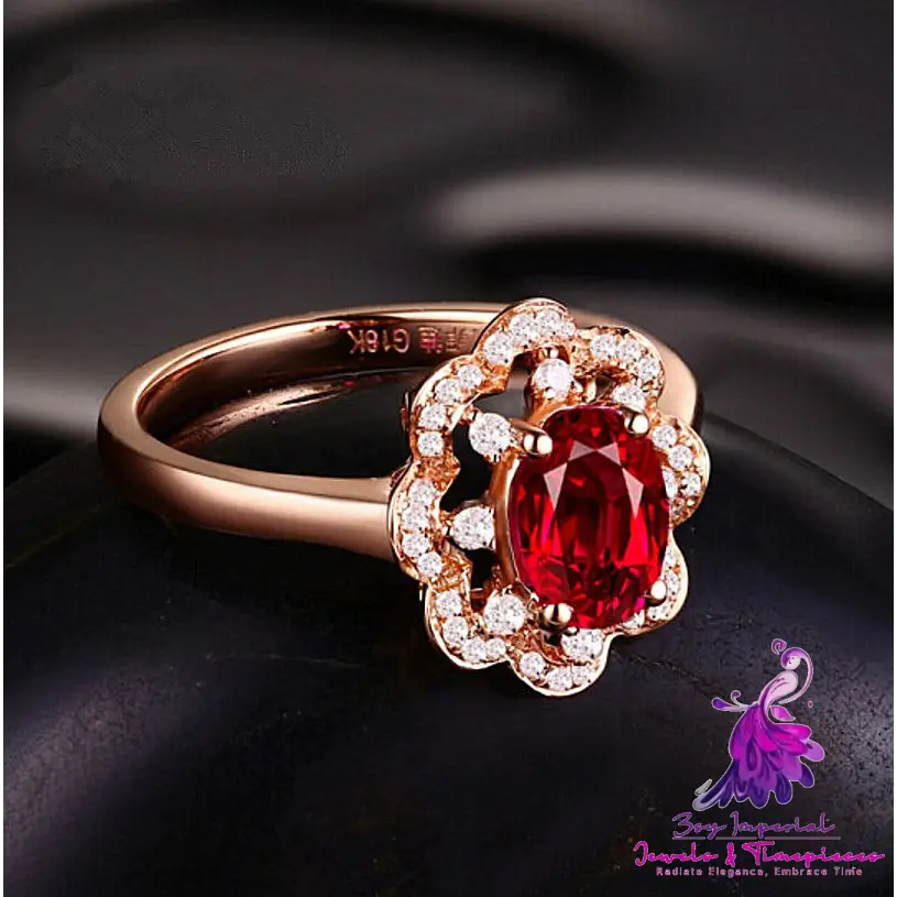 Hot Silver Ruby Engagement Ring