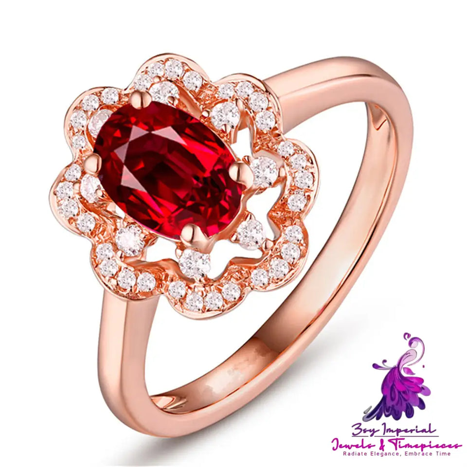 Hot Silver Ruby Engagement Ring