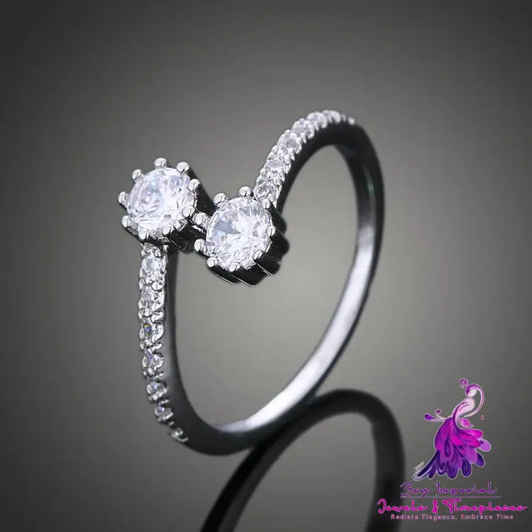 Luxury Zircon Engagement Ring