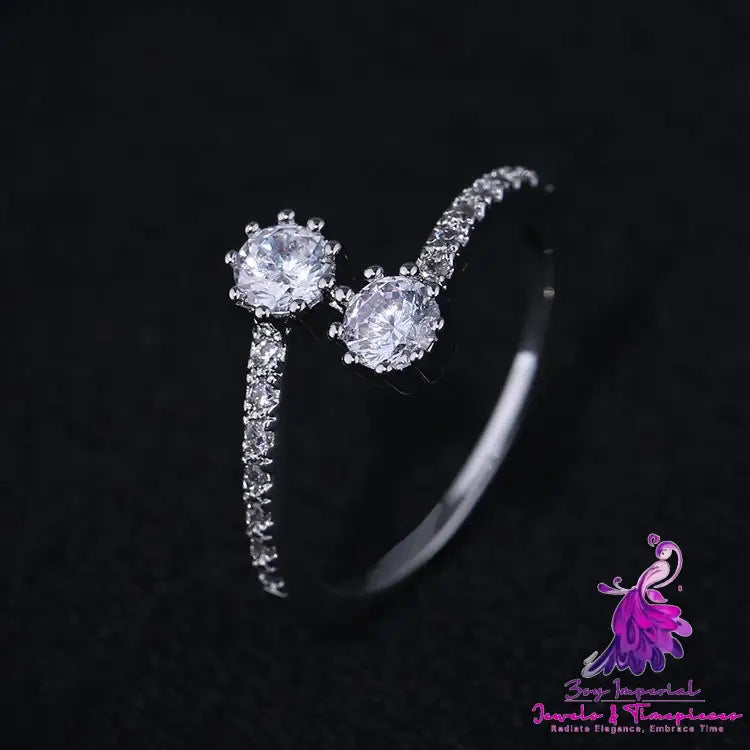 Luxury Zircon Engagement Ring