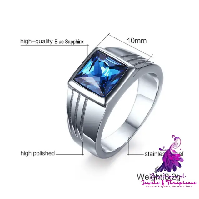 Domineering Sapphire Engagement Ring