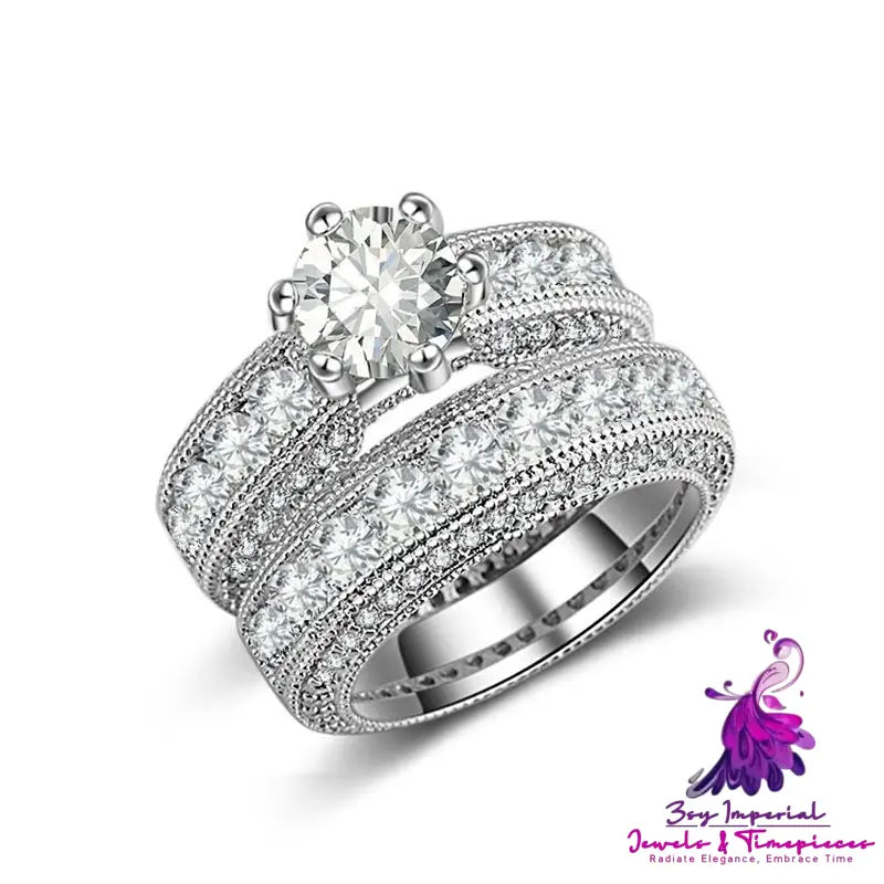 Silver Wedding Engagement Ring