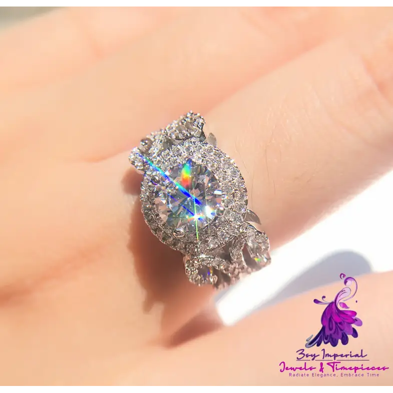 Stylish Zircon Engagement Ring