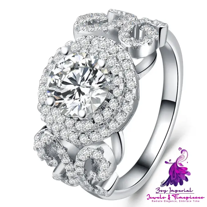 Stylish Zircon Engagement Ring