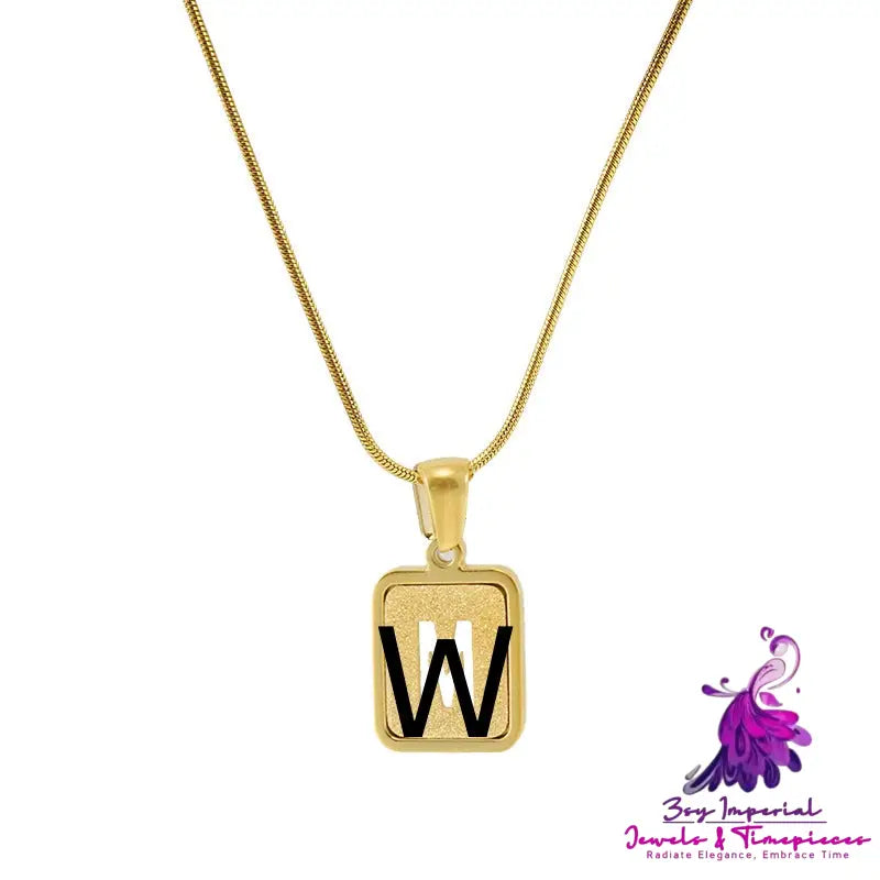 Hollow Letter English Letter Necklace