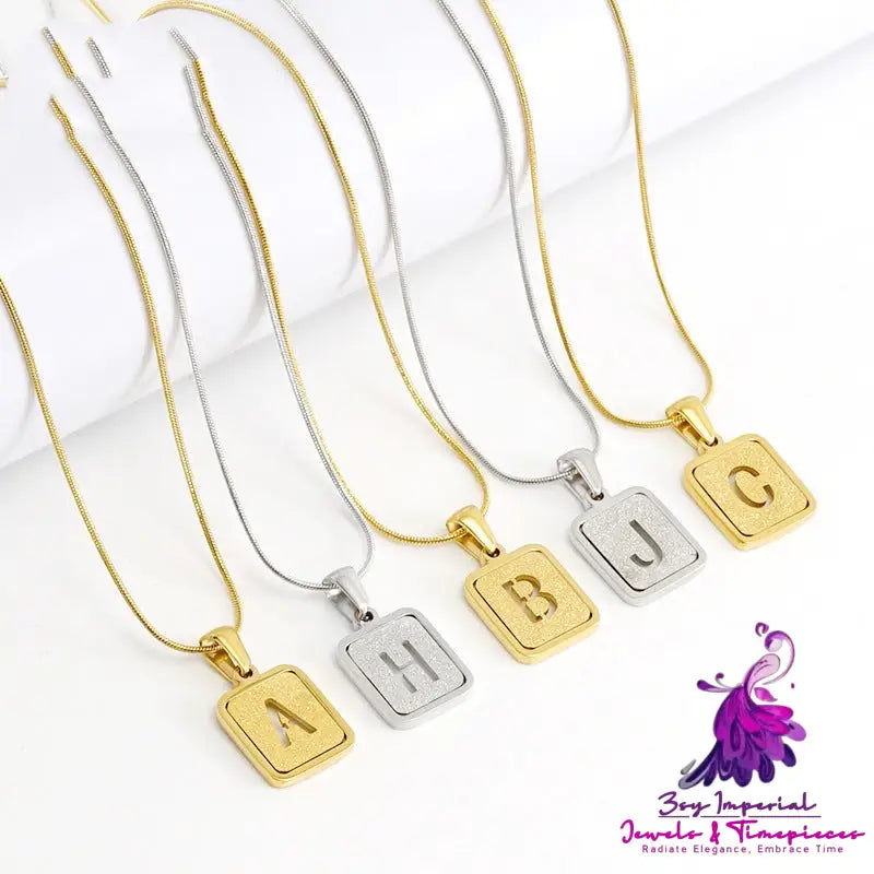 Hollow Letter English Letter Necklace