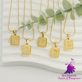 Hollow Letter English Letter Necklace