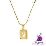 Hollow Letter English Letter Necklace