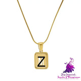 Hollow Letter English Letter Necklace