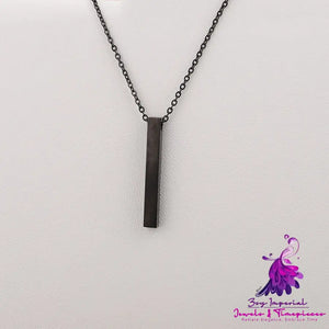 3D Engraved Bar Necklace