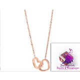 Simple Stainless Steel Plating Love Engraved Necklace