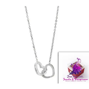 Simple Stainless Steel Plating Love Engraved Necklace