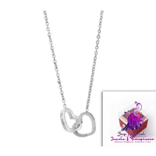 Simple Stainless Steel Plating Love Engraved Necklace