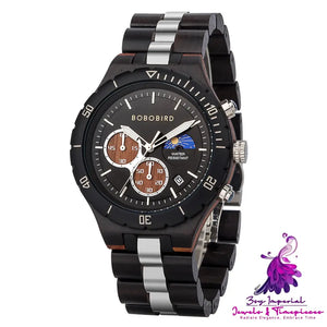 Engraved Multi-function Quartz Watch