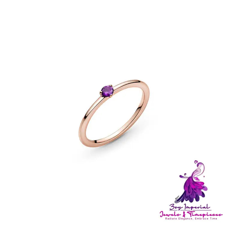 Rose Gold Solitaire Epoxy Ring