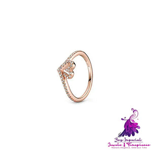 Rose Gold Solitaire Epoxy Ring